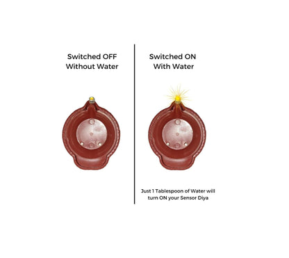 LED Water Sensor Diyas with Ambient Lights