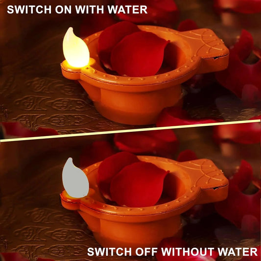 LED Water Sensor Diyas with Ambient Lights