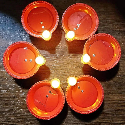 LED Water Sensor Diyas with Ambient Lights